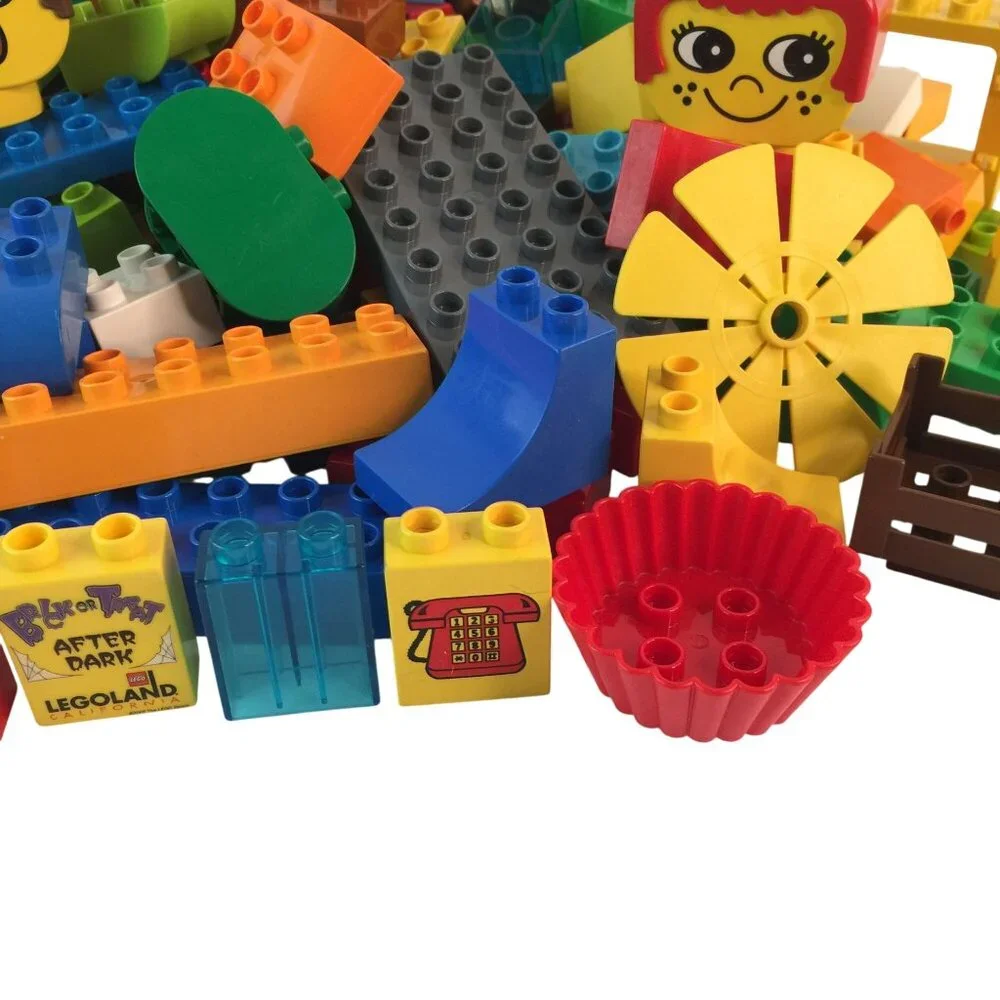 Lego Duplo‎ Building Blocks Lot 180+ Pcs Base Plate Door Window Some Vintage